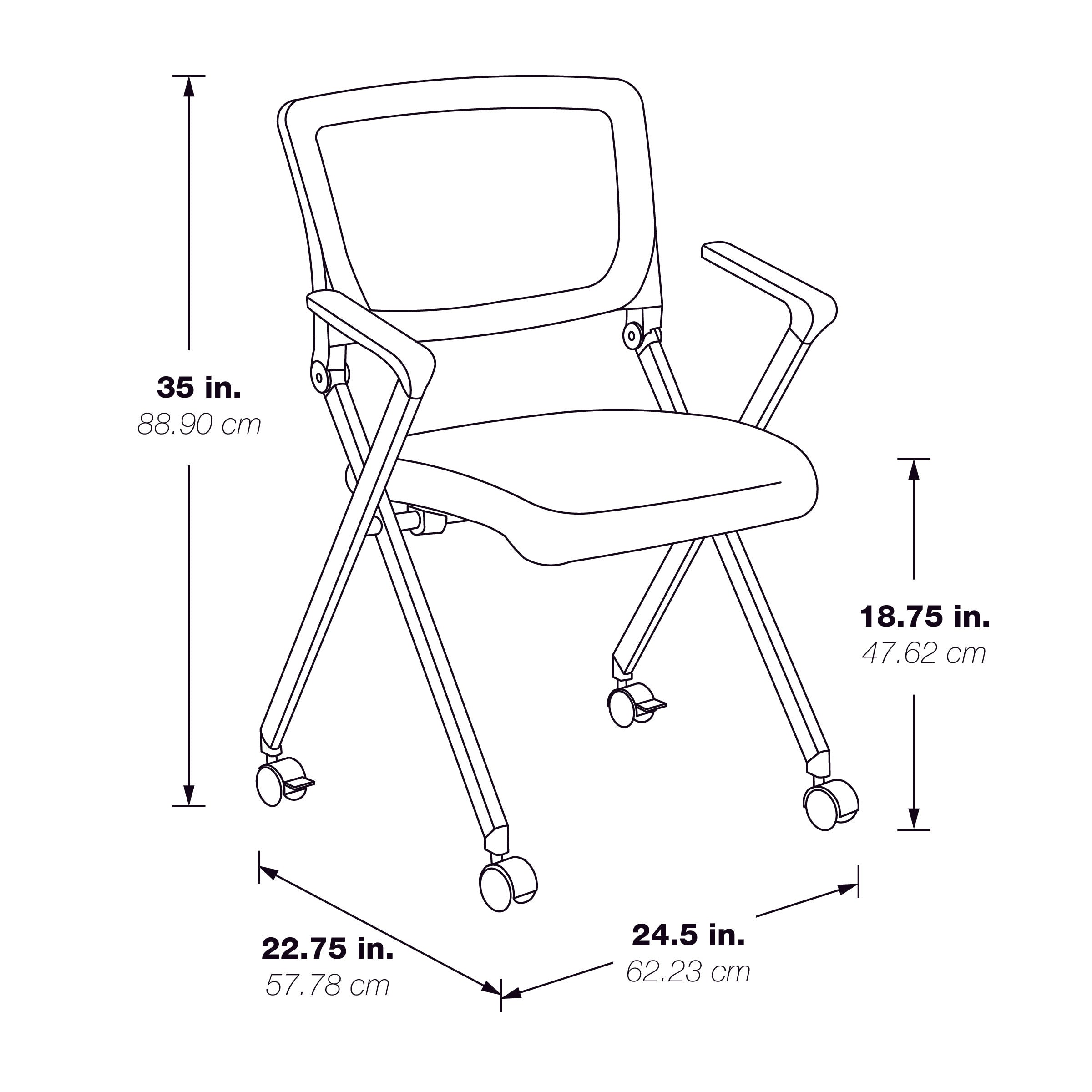 Folding Chair with Screen Back